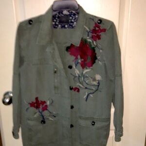 Floral Embroidered Women's Jacket